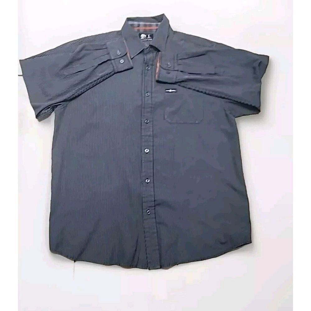 Taco Bell Button Up Shirt Men's Large Blue Long Sleeve Employee Work Uniform